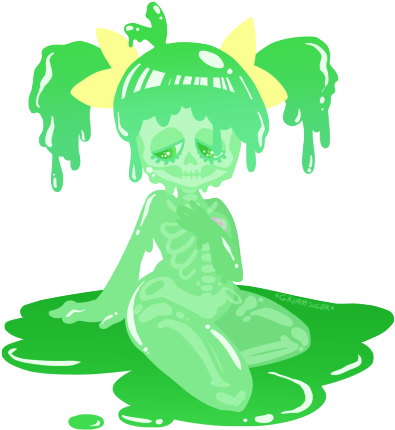 Radioactive Slime Girl For Day 3 Of The Monster Challenge - Illustration (500x484), Png Download