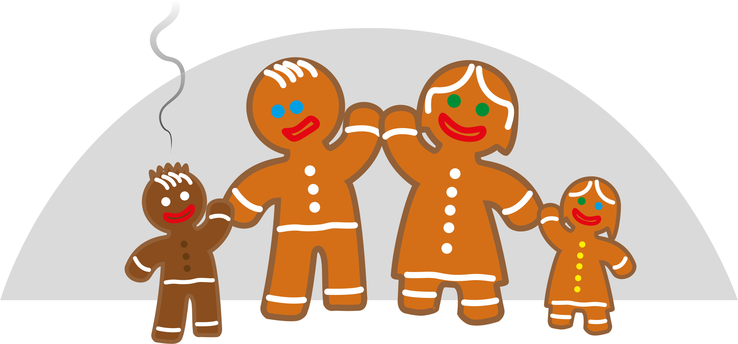 This Free Icons Png Design Of Family Life Of The Gingerbread (2354x1099), Png Download