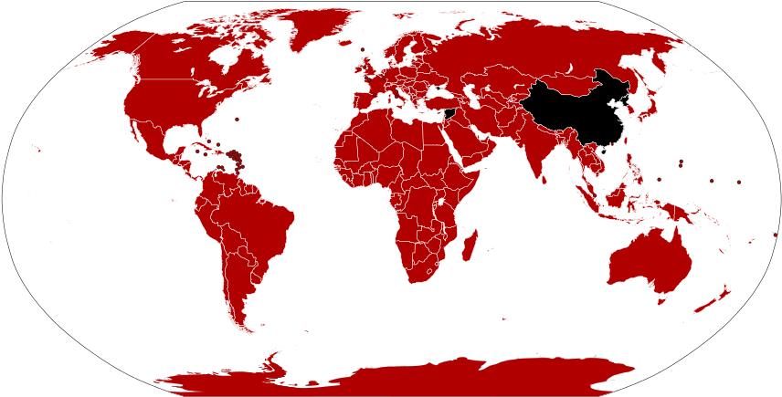 The Countries In Red Have Netflix So This Is Where - World Map Icon (863x443), Png Download