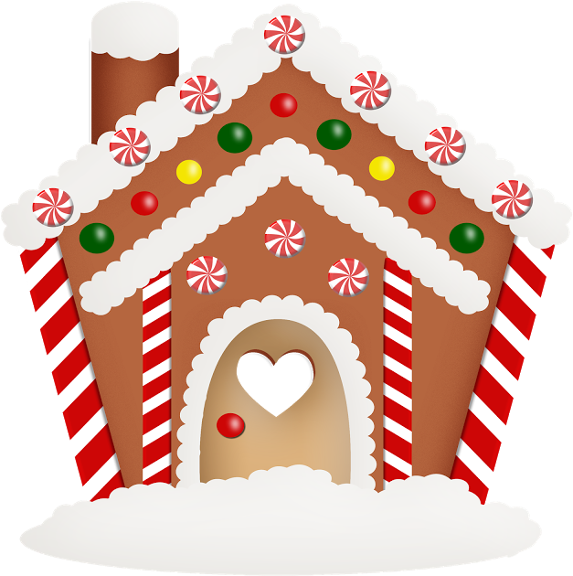 Gingerbread House (640x640), Png Download