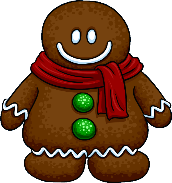 Gingerbread Cookie Costume Clothing Icon Id 4473 - Club Penguin Gingerbread Man (615x654), Png Download