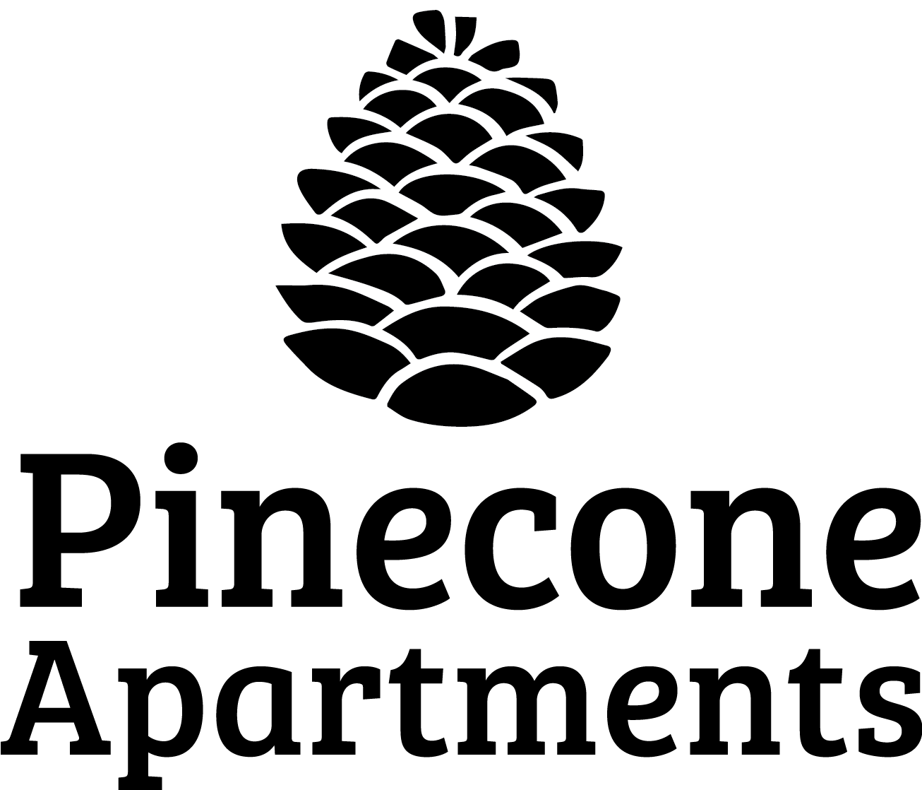 Welcome To Pinecone Apartments - Pine Cone Black And White (1350x1150), Png Download