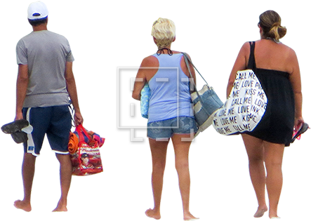 Beach People Png - People At The Beach Png (450x450), Png Download