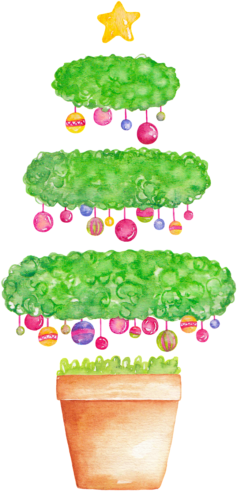 Cartoon Creative Christmas Tree Png Transparent - Christmas Tree (1024x1887), Png Download