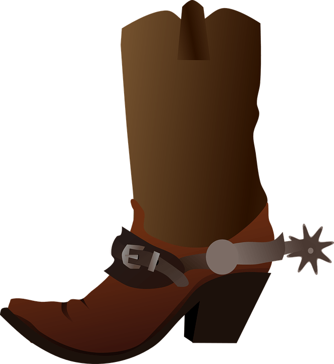 Cowboy Boots Silhouette At Getdrawings - Cowboy Boot And Hat Shower Curtain (662x720), Png Download