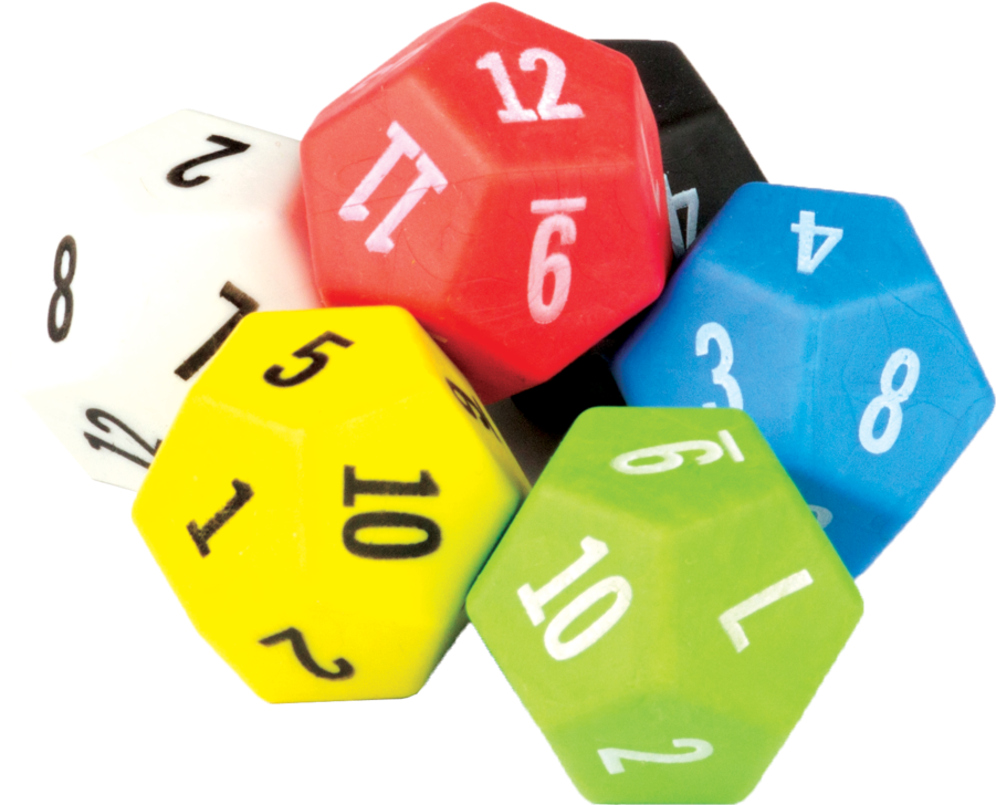 Tcr20806 12 Sided Dice 6-pack Image - Dungeons And Dragons Dice Png (900x900), Png Download