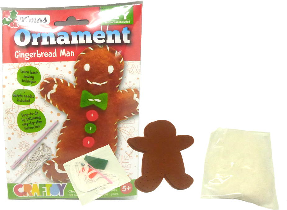 Ornament Craft Kit Gingerbread Man - Gingerbread (960x960), Png Download