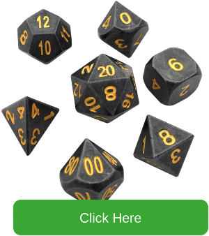 Gunmetal Gray With Gold Numbers Metal Dice - Dice Game (360x360), Png Download