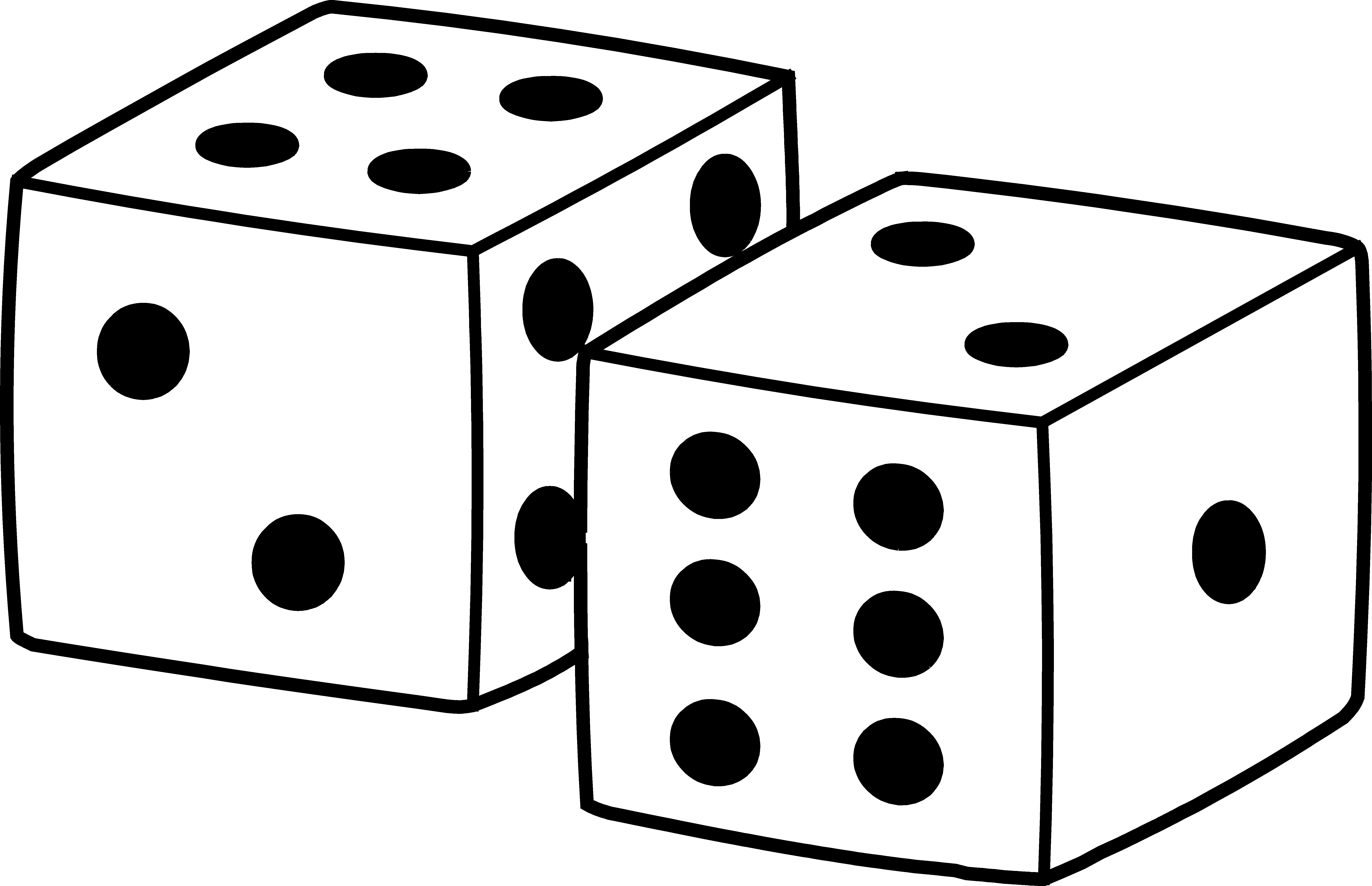 Simple Playing Dice Design - Square Things Clipart (7177x4637), Png Download