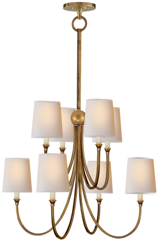 Thomas O'brien Reed Chandelier, Antique Brass - Visual Comfort Reed Chandelier (500x493), Png Download