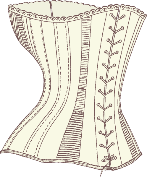 Uspatent436431 1890 Back - Corset (497x599), Png Download