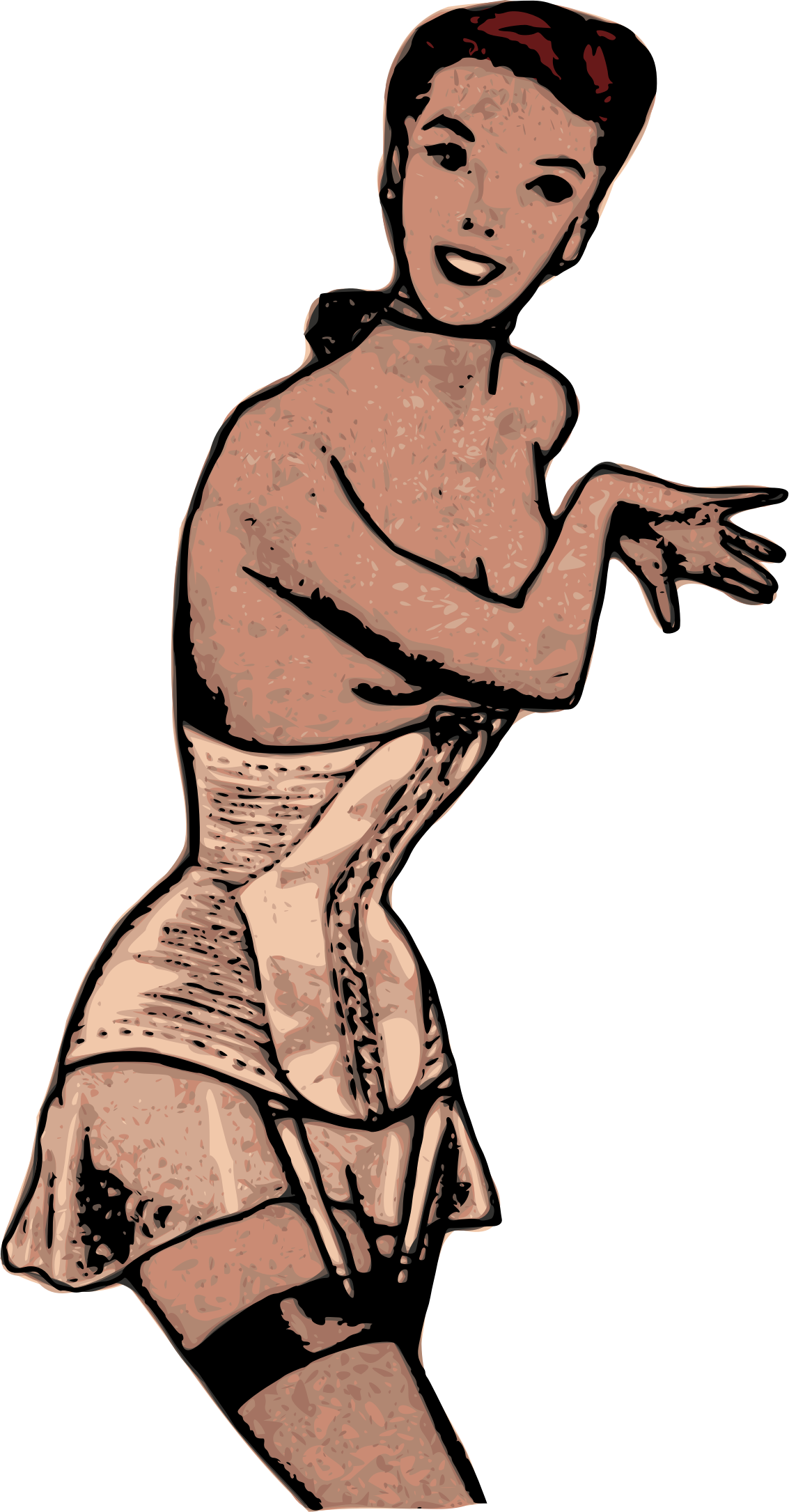 This Free Icons Png Design Of Lady In A Corset (1133x2171), Png Download