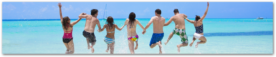 Group Vacations - Groups At The Beach (940x200), Png Download