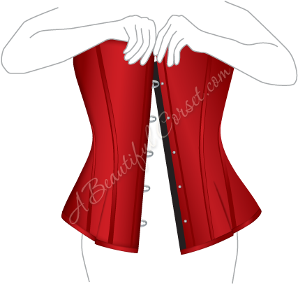 Fasten Your Corset From The Top Of The Busk By Starting - Cape (439x440), Png Download