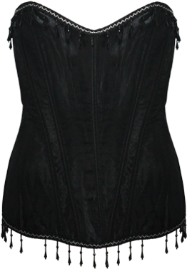 Buy Black Lingerie With White Thread Neck Design Online - Clothing (510x418), Png Download