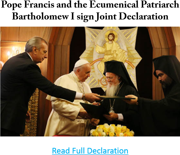 Pope Francis Also Had A Special Meeting With Ahmed - Ecumenical Patriarch Bartholomew (811x690), Png Download
