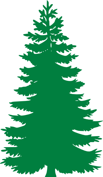 Pine Trees Silhouette Clipart Panda - Pine Tree Vector Png (348x598), Png Download