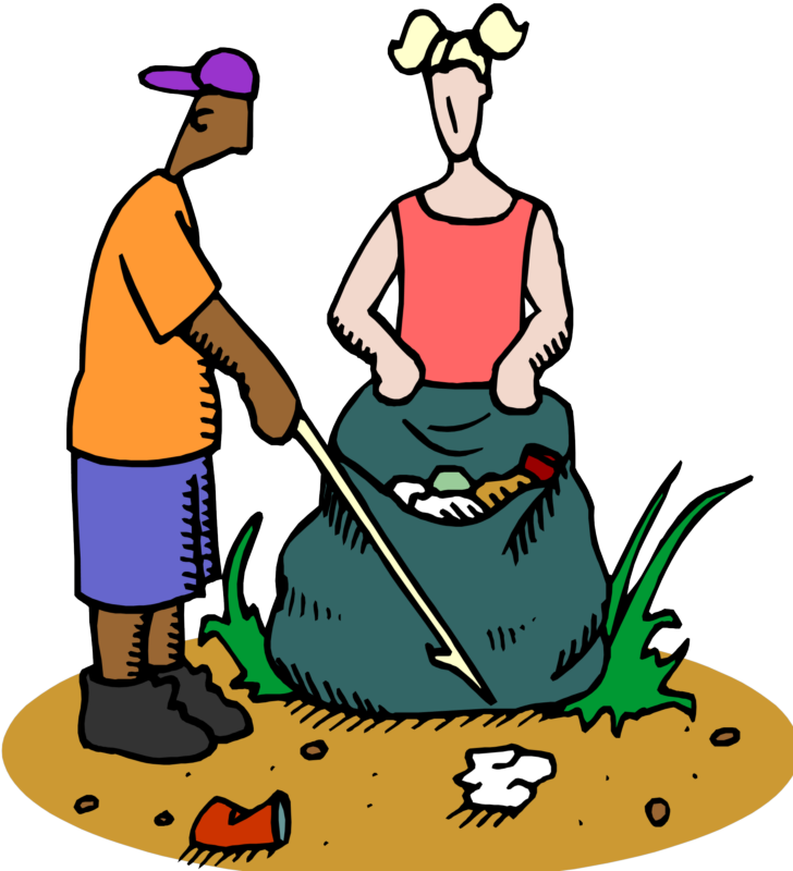Cleaning The Beach People Clipart - Keeping The School Clean (728x800), Png Download