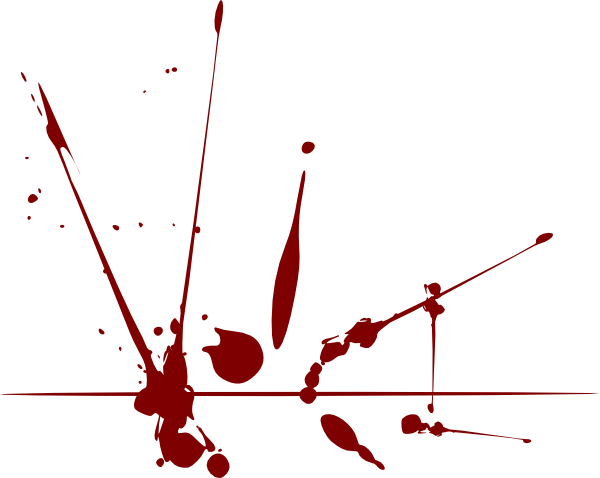 Real Blood Spla - Paint Blood Splash Vector (600x478), Png Download