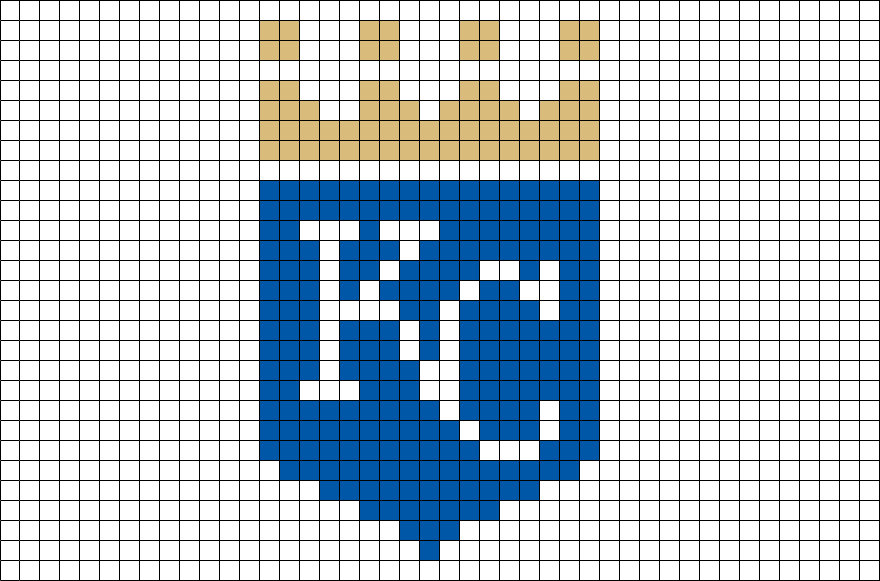 Kc Royals Pixel Art (880x581), Png Download