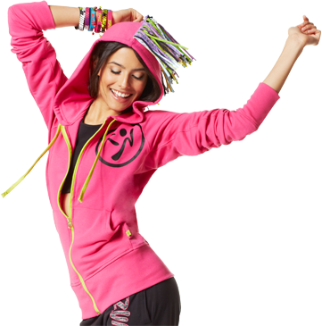 Zumba Dancing Girl Png (361x365), Png Download