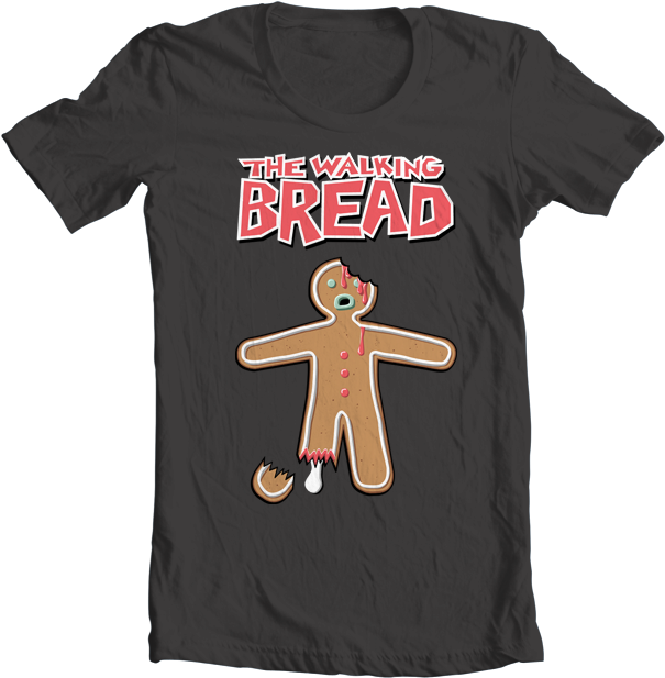 Image Of The Walking Dead Gingerbread Man - Assamese Printed T Shirt (617x668), Png Download