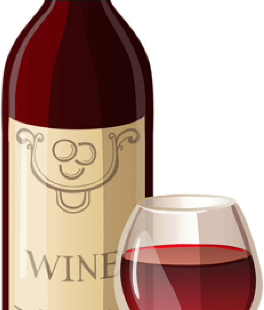 Wine Clip Art Wine Bottle And Glass Png Vector Clipart - Clip Art Wine Glass And Bottle (1024x1024), Png Download