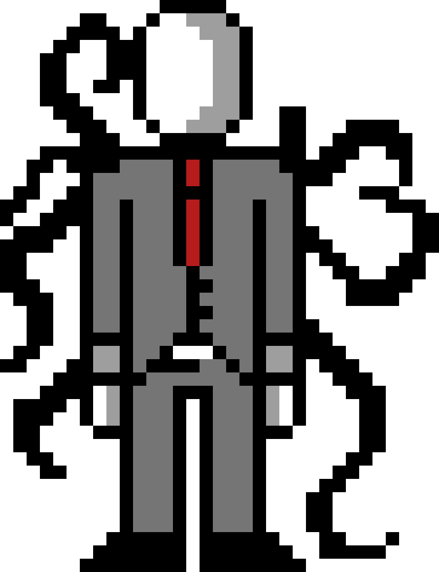 Slenderman - Slender Man Pixel (891x1161), Png Download