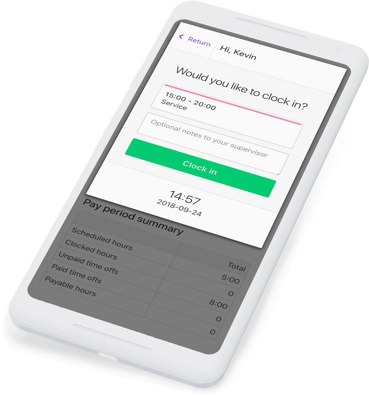 Download Mobile Time Clock App Mobile Phone Full Size PNG Image