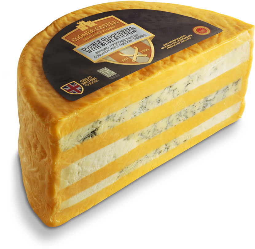 Usa Uk Coombe Castle International Savoury Blends Double - Double Gloucester Blue Stilton (1220x868), Png Download