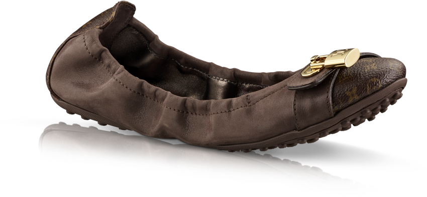 Lucky Ballerina In Monogram Canvas And Iridescent Calf - Shoe (900x900), Png Download