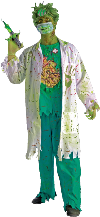 Zombie Doctor Costume With Mask - Biohazard Zombie Costume (768x768), Png Download