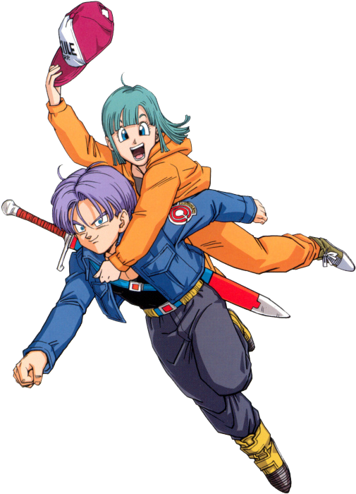Trunks Y Bulma (564x720), Png Download