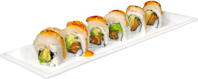 Santa Fe Roll - California Roll (700x606), Png Download