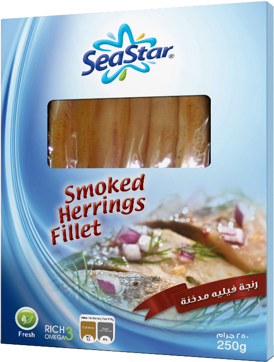 Smoked Herring Fillet 250gm Fresh - Sea Star (615x776), Png Download