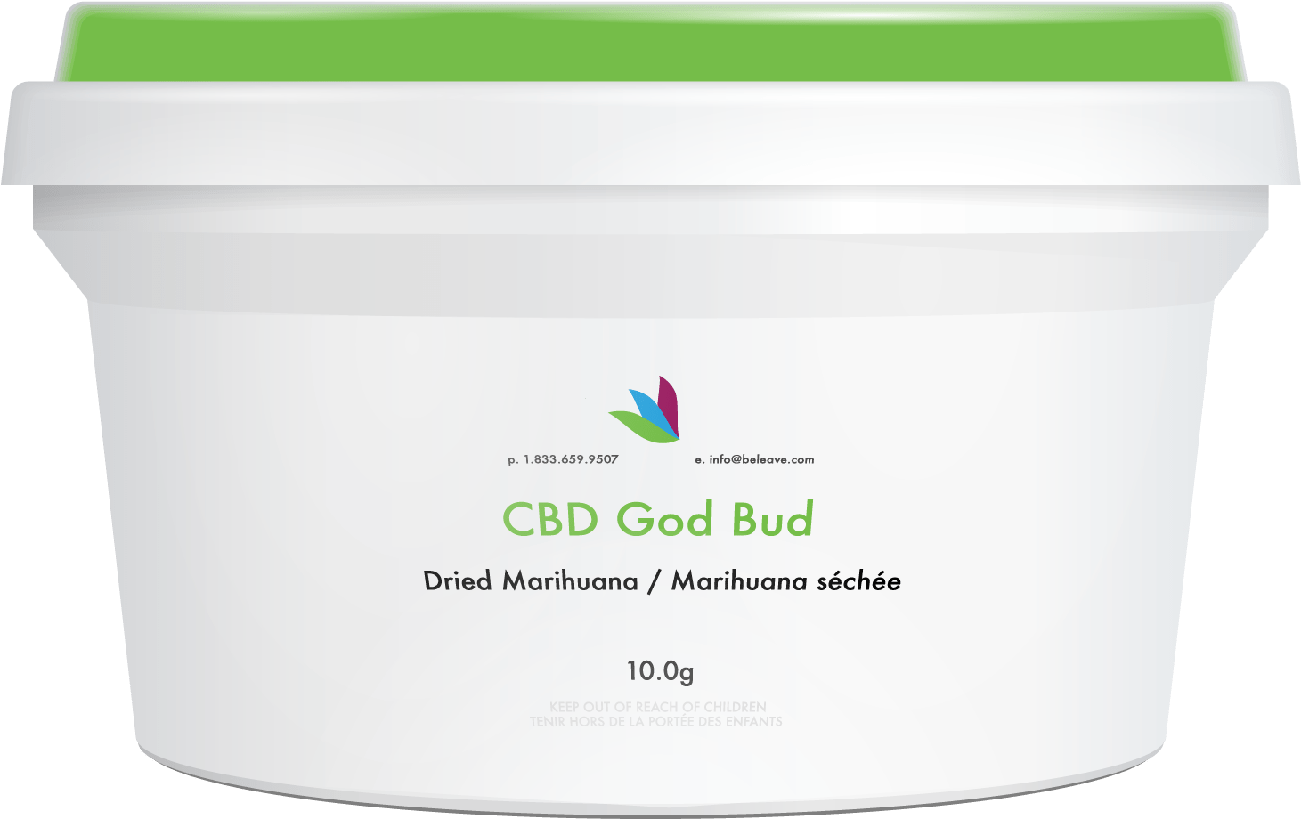 Cbd God Bud - Label (2293x1232), Png Download