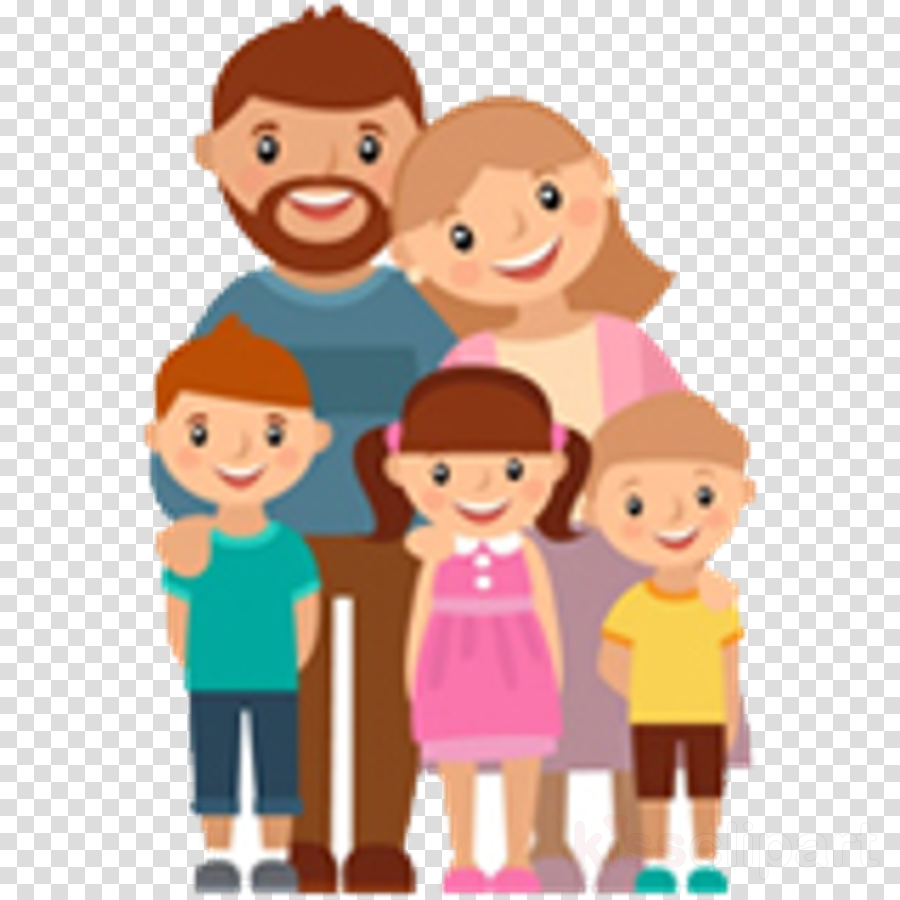 Download Download Family Vector Png Clipart Illustration Family Family Of Five Cartoon Full Size Png Image Pngkit