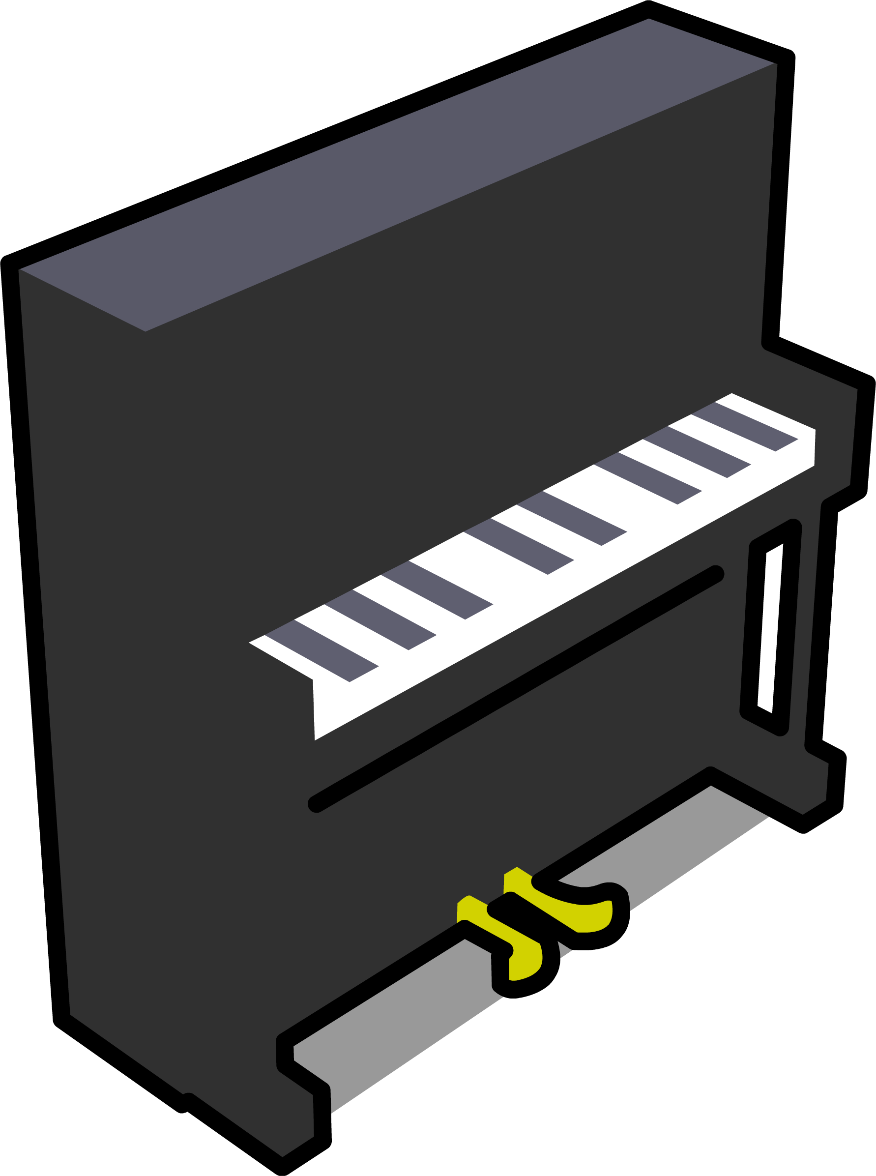 Piano Sprite 008 - Upright Piano Clip Art (1782x2392), Png Download