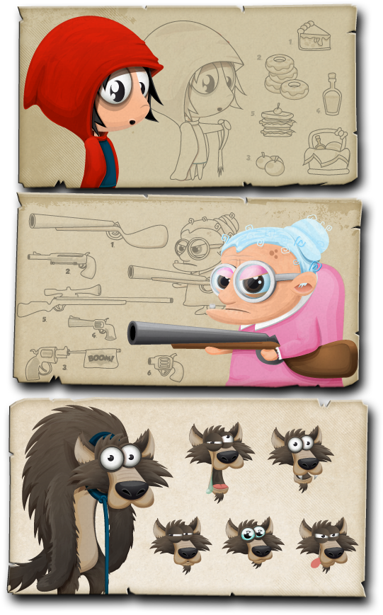 Little Red Riding Hood - Cartoon (600x884), Png Download