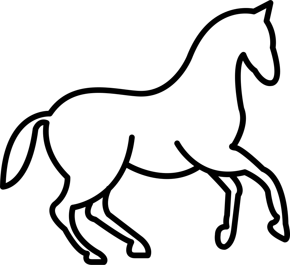 Png File Svg - Contorno De Un Caballo (980x896), Png Download