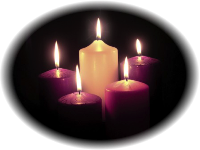 There Will Be An Advent Quiet Day On Saturday 2nd December, - Advent Candles And Christ Candle (653x490), Png Download