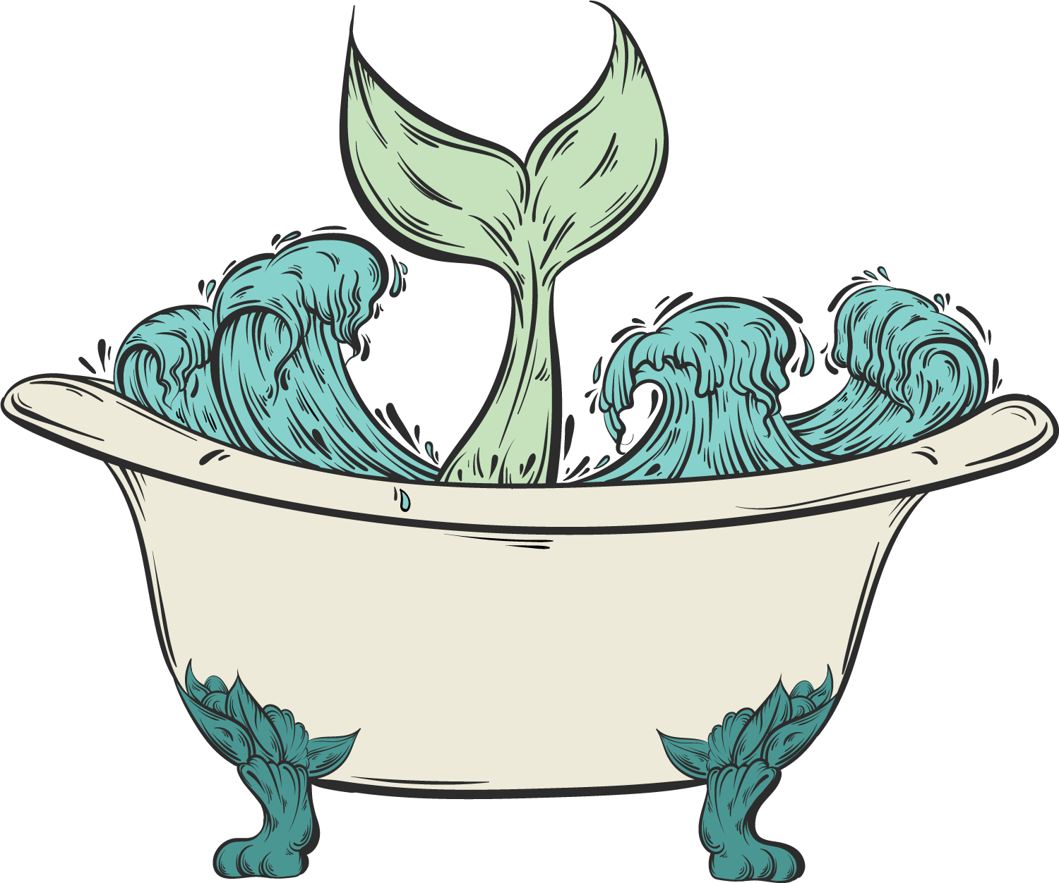 Sign - Bathtub (1500x1252), Png Download