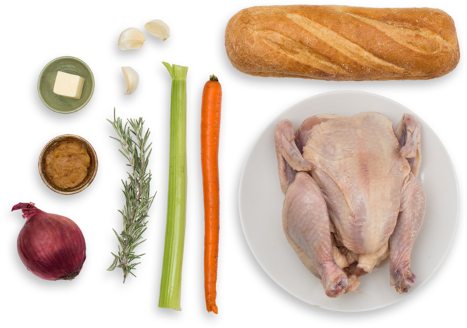 Roasted Cornish Game Hen With Rosemary Baguette Stuffing - Cornish Game Hen (700x477), Png Download