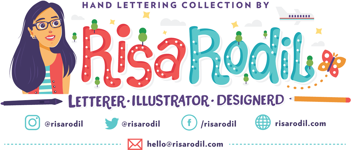 A Master Post Of Several Hand Lettering Collections - Cartoon (1400x645), Png Download