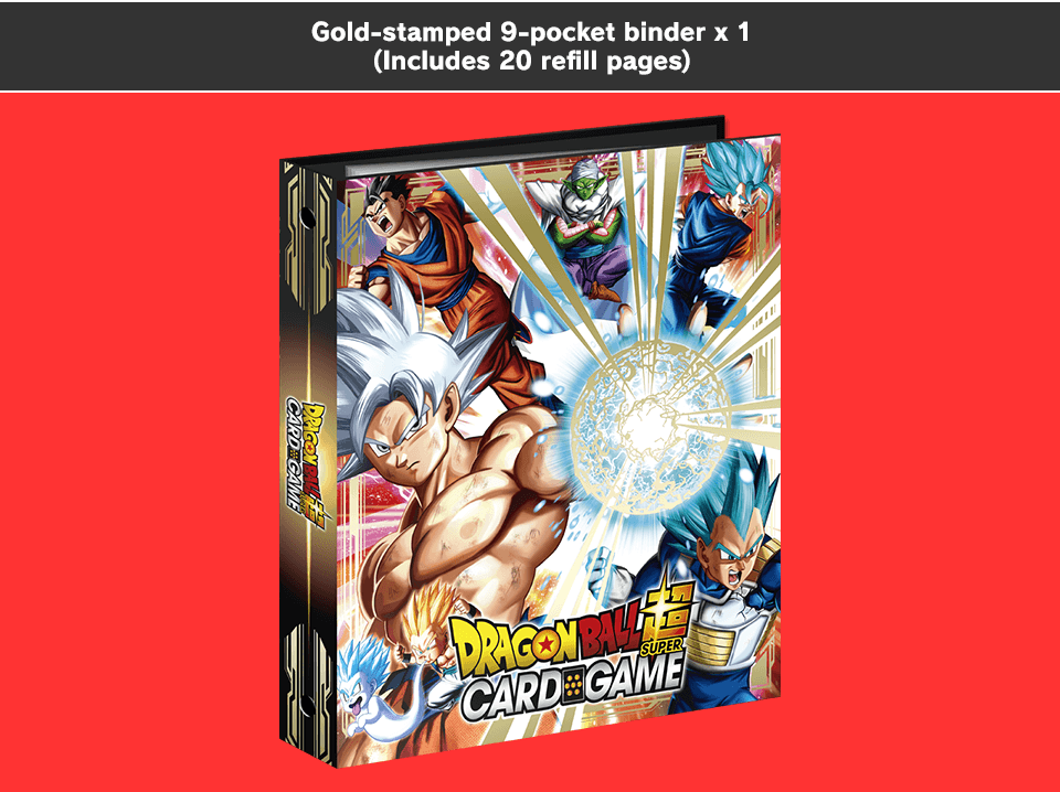 Gold Stamped 9 Pocket Binder - Dragon Ball Super Card Game Ultimate Box (960x718), Png Download
