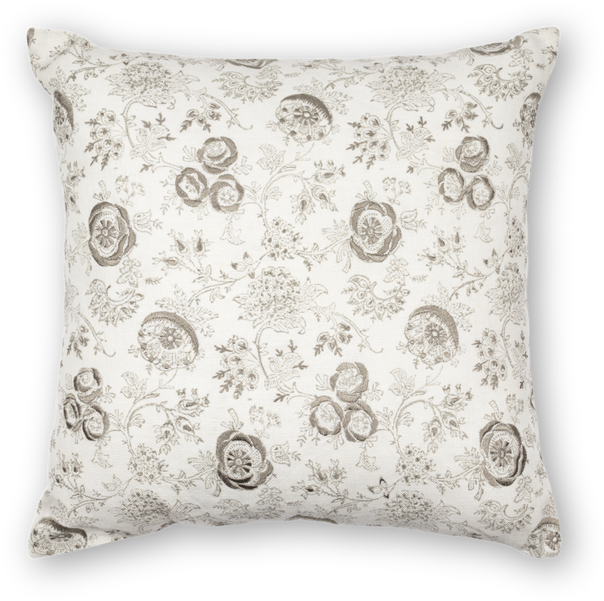 Eloquence Printed Linen Pillow Gray - Linen (900x900), Png Download
