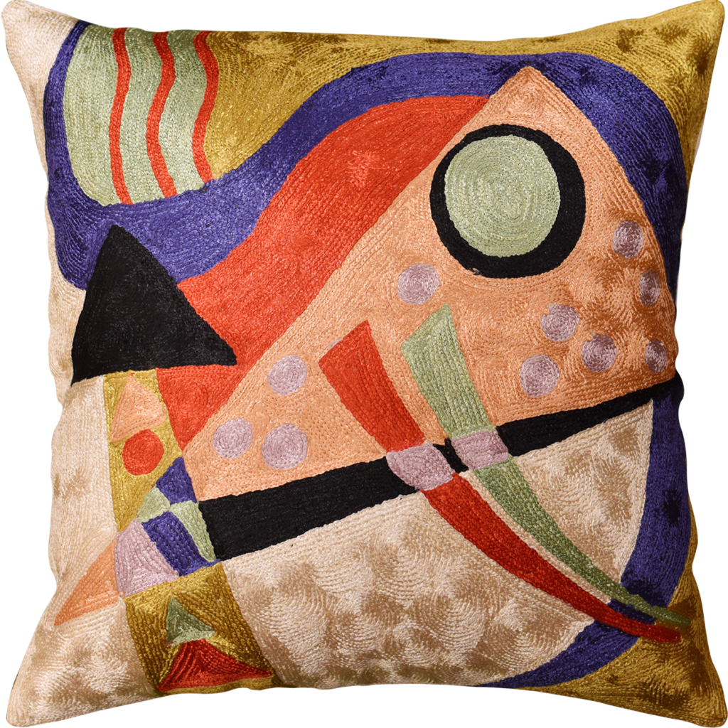 Gold Accent Pillows Inspirational Kandinsky Abstract - Throw Pillow (1024x1024), Png Download