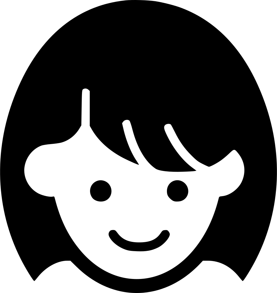 Png File Svg - Girl Face Icon Png (926x980), Png Download