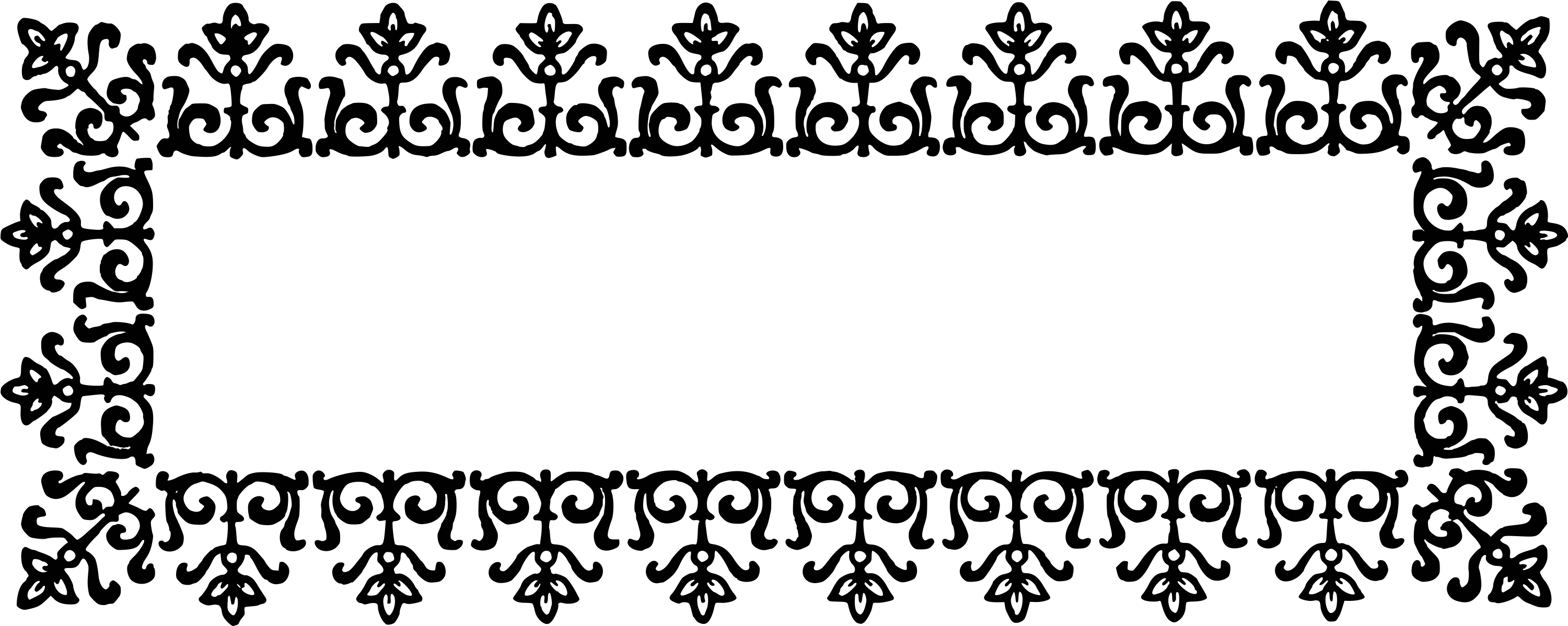 Download Free Stock Images - Art Print: Pop Ink - Csa Images' Ornate Frame Enclosure, (3010x1217), Png Download