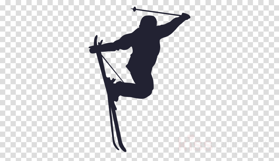 Download Ski Silhouette Png Clipart Skiing Silhouette - Clip Art (900x520), Png Download